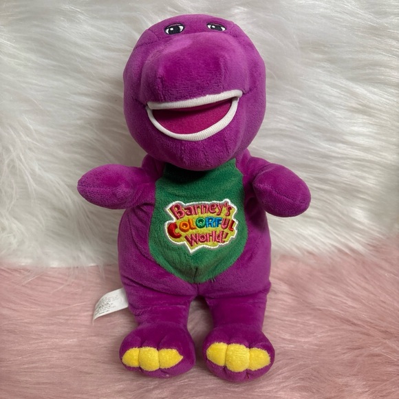 Barney’s 9” World Purple Dinosaur Plush Stuffed Signs I Love you song. 2015 - Picture 2 of 8